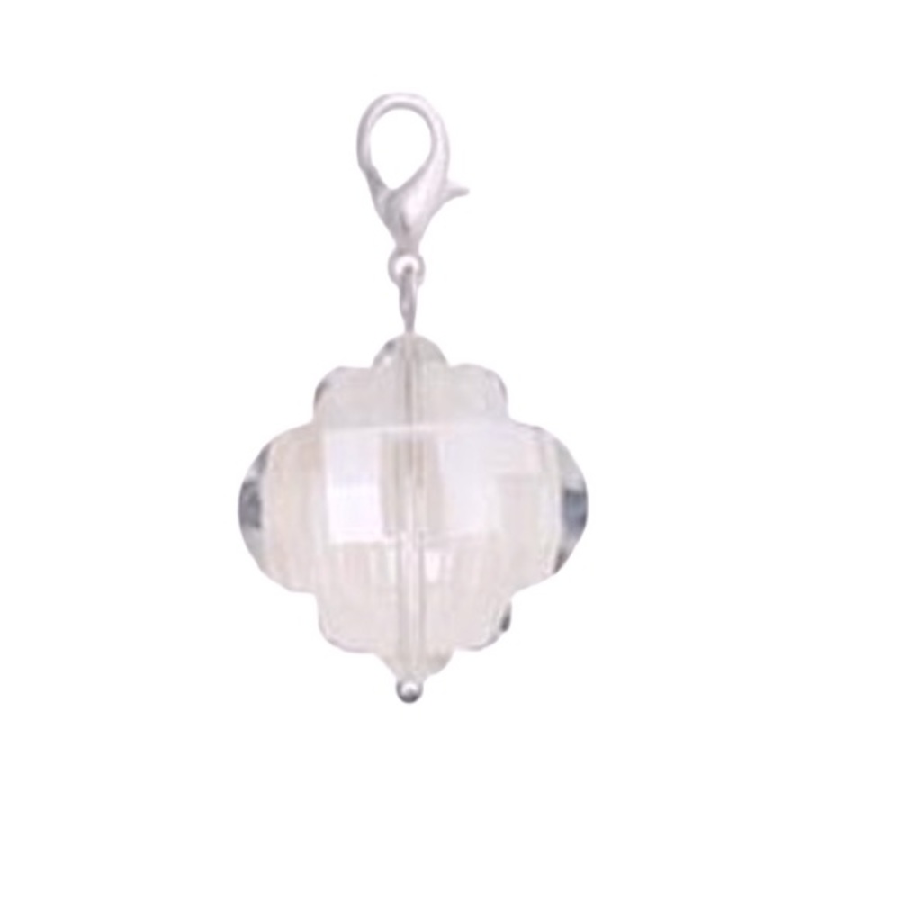 New Origami Owl Clear Quarterterfoil Crystal Dangle